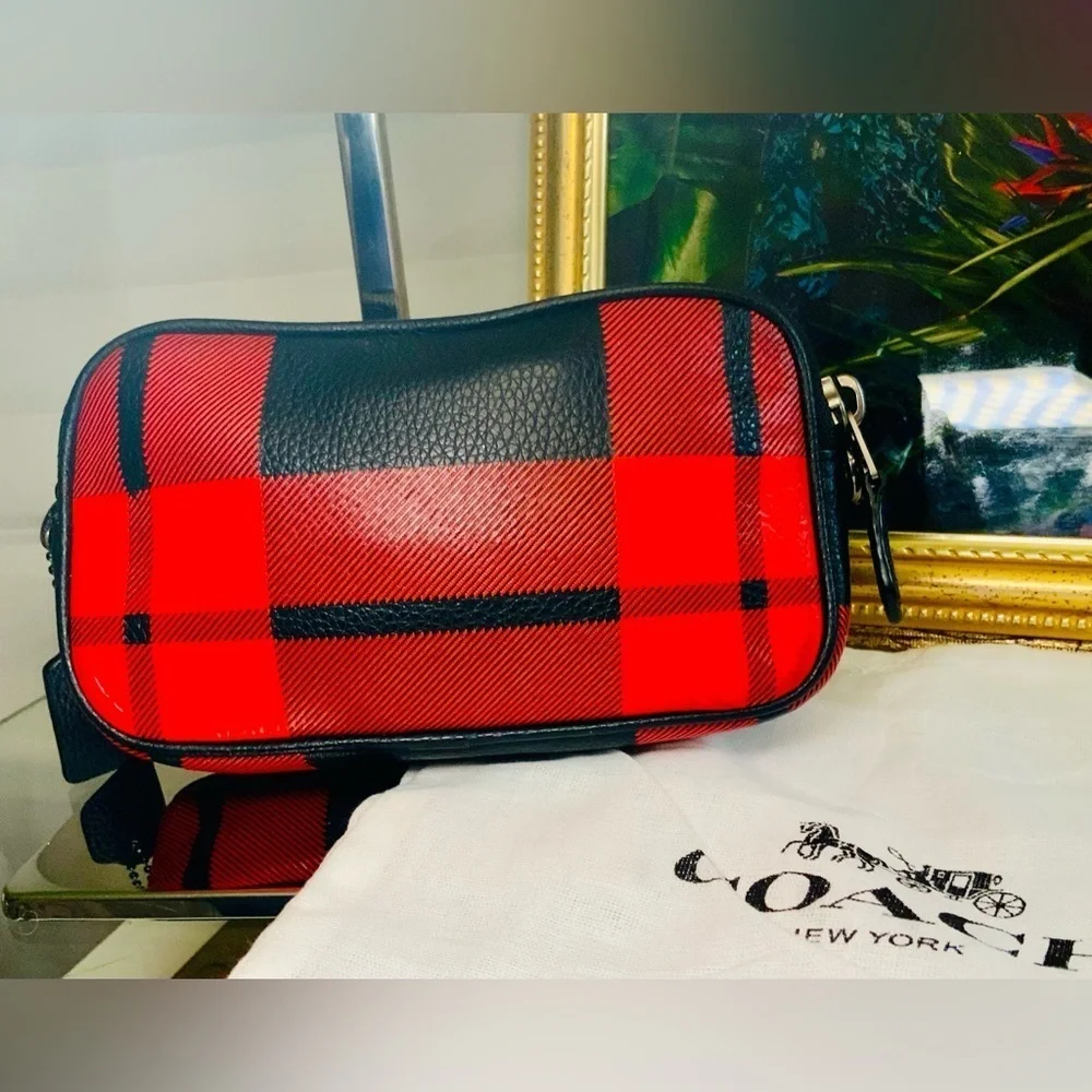 Coach Jamie Camera Bag w/Tartan Paid & Coach Dust Bag